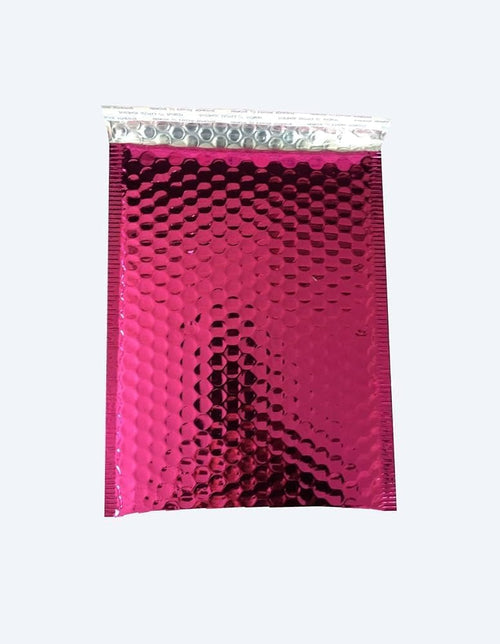 10.5"x16" Self-Sealing Metallic Pink Poly Bubble Mailer