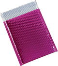 Warm Fortune 10.5"x16" Self-Sealing Metallic Pink Poly Bubble Mailer Padded Envelopes, Mailing Envelopes, Shipping Envelopes, Cushioning Envelope, Packing and Shipping, Water Resistant