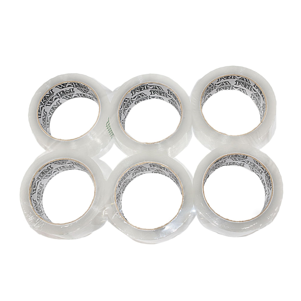 Carton Sealing Clear Packing Tape Box Shipping (6 Rolls) /  2”x55YD, 2.4mil
