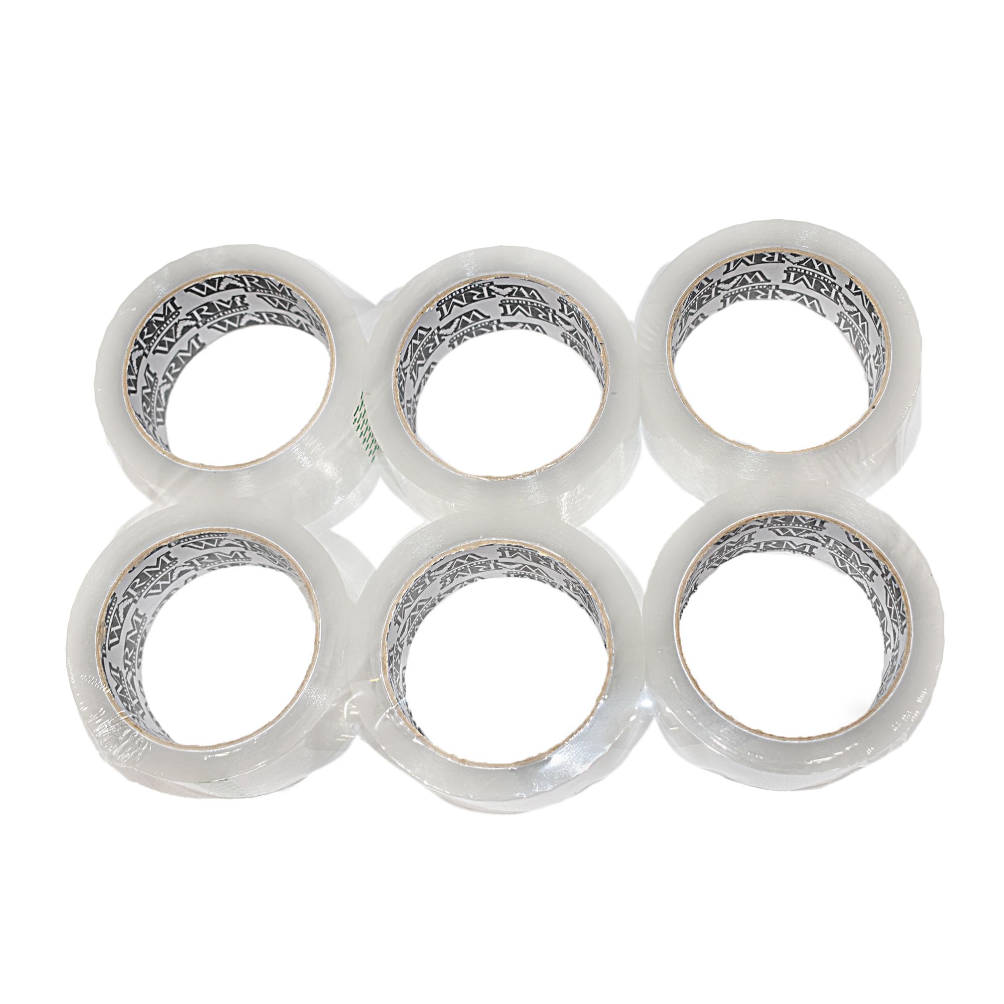 Carton Sealing Clear Packing Tape Box Shipping (6 Rolls) /  2”x55YD, 2.4mil