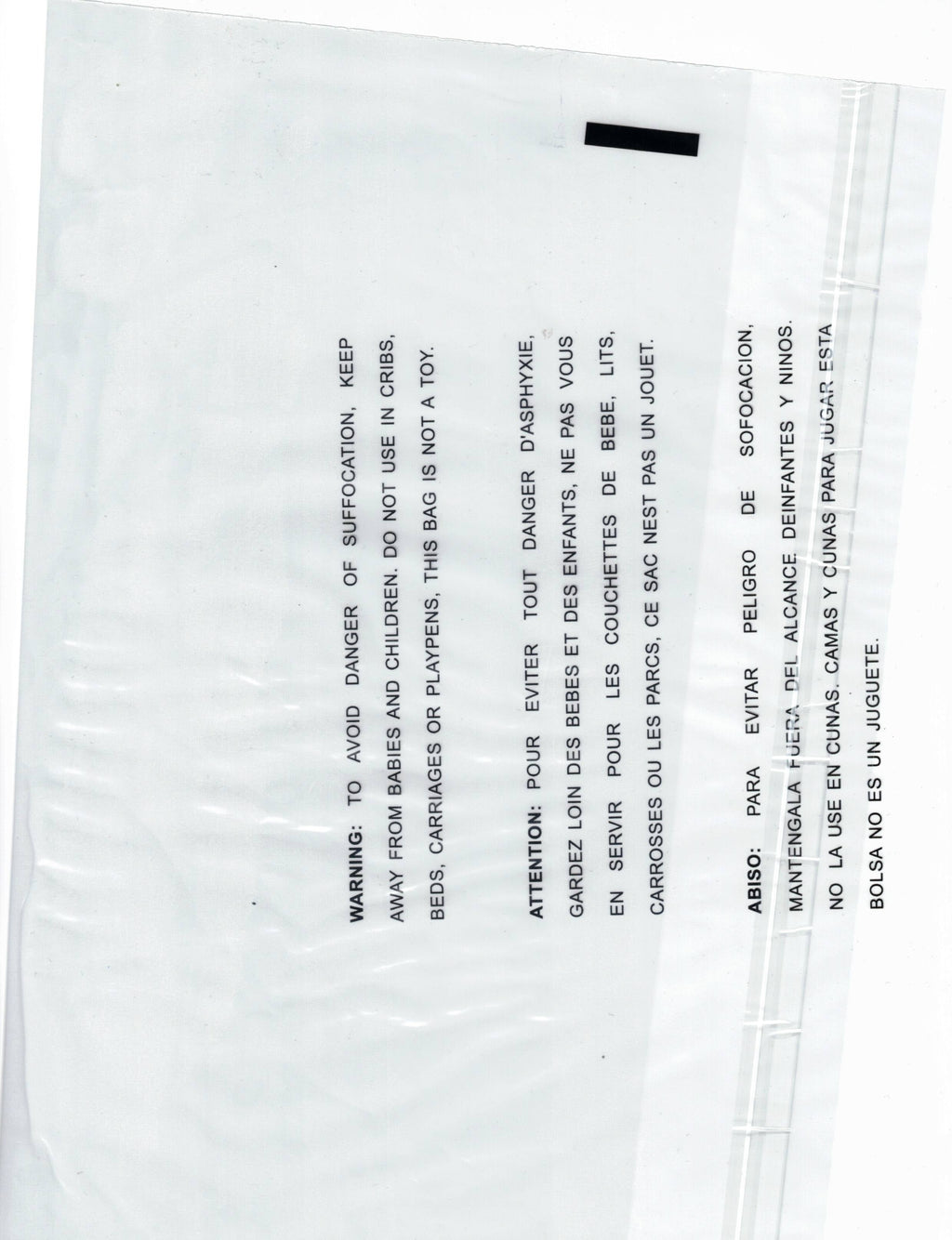 2 Pack 11"x14" Clear Poly Bag, Sets of 100; Self-Sealing Suffocation Warning Mailer Bags