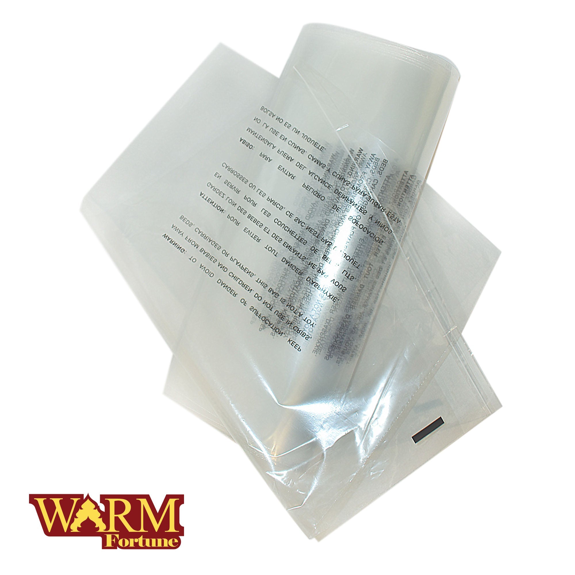 1 Pack 14"x20" Clear Poly Bag, Sets of 100; Self-Sealing Suffocation Warning Mailer Bags