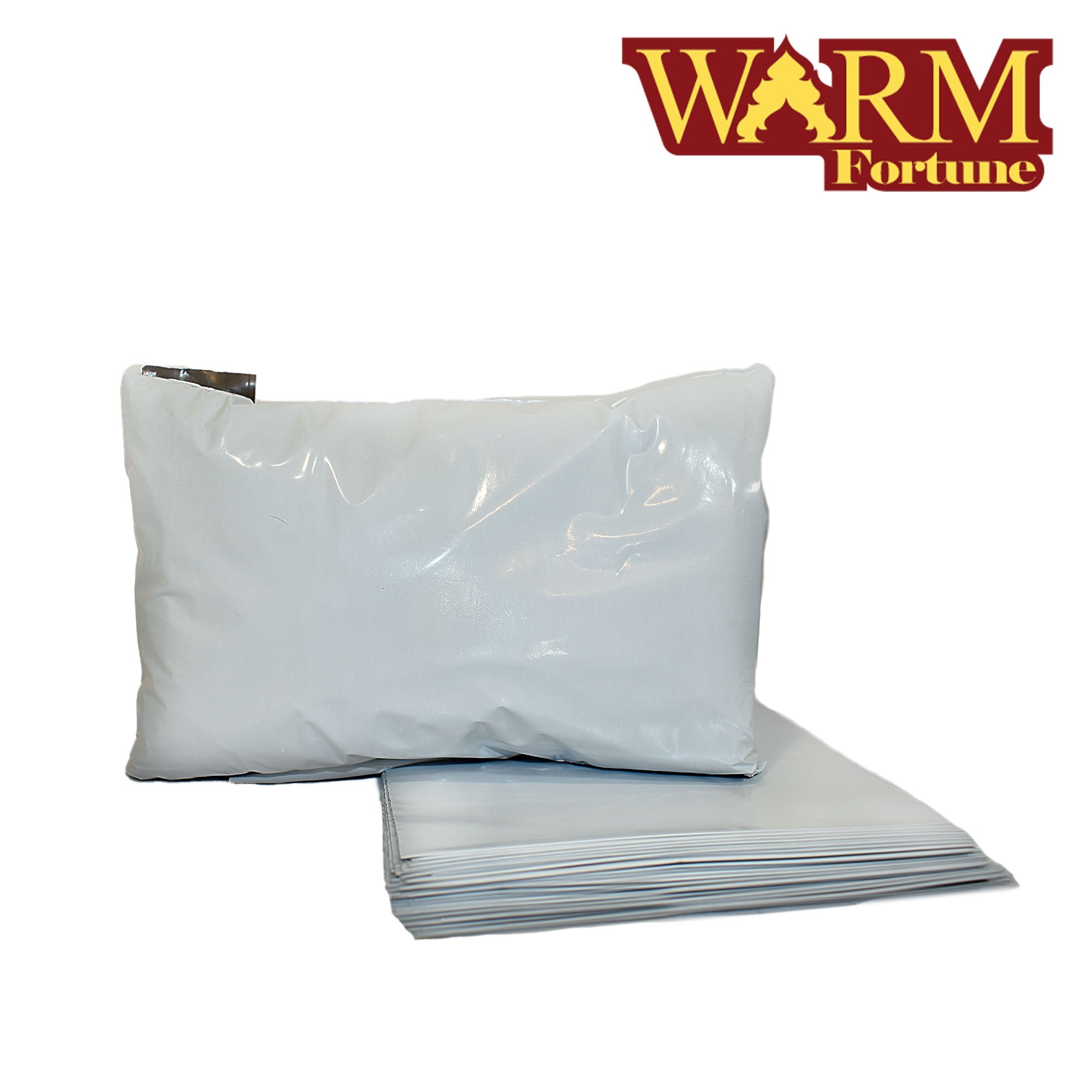 10 Pack 10"x13" Poly Mailer, Sets of 100 (White/Gray) - Self Sealing Mailing Bag Strong & Opaque